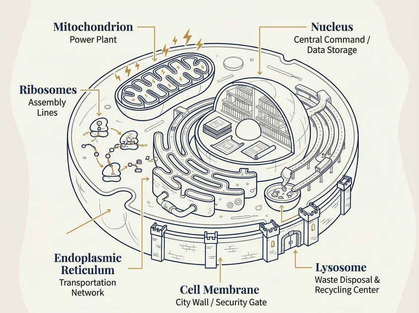 Representation of a human cell